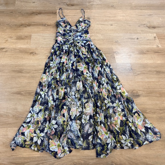 Ruched Waist Floral Maxi Lovette Dress Tanya Taylor - Picture 7 of 14
